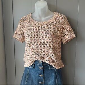 CAbi Knit Crochet Sorbet Top - Women’s S - Festival Beach Boho Indie